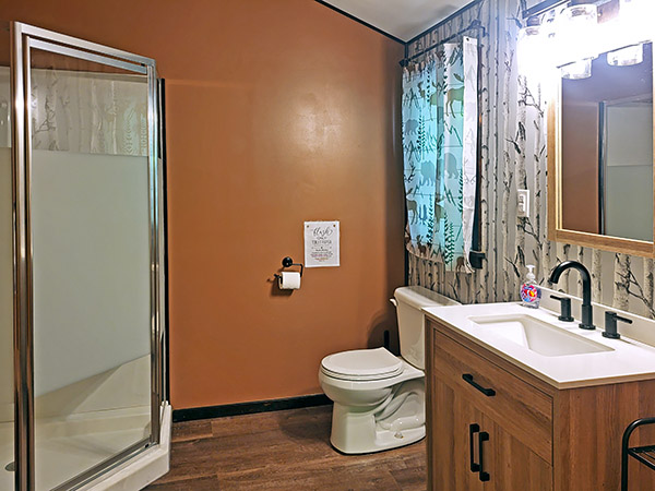 Deluxe Cabin 2 Bathroom & Shower